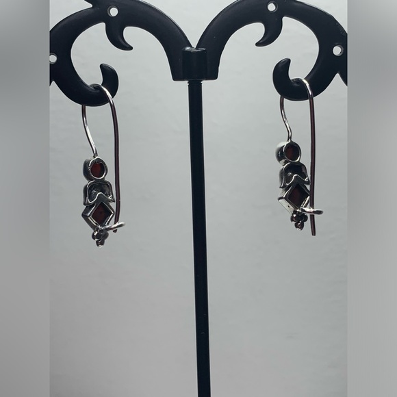 Silpada RARE HTF Sterling Silver Mediterranean Coral Vine French Wire Earrings - Picture 9 of 16